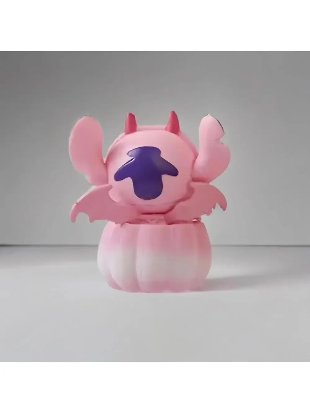 Stitch & Angel Figurine - Pink Halloween Devil In Pumpkin, Kawaii Spooky SET